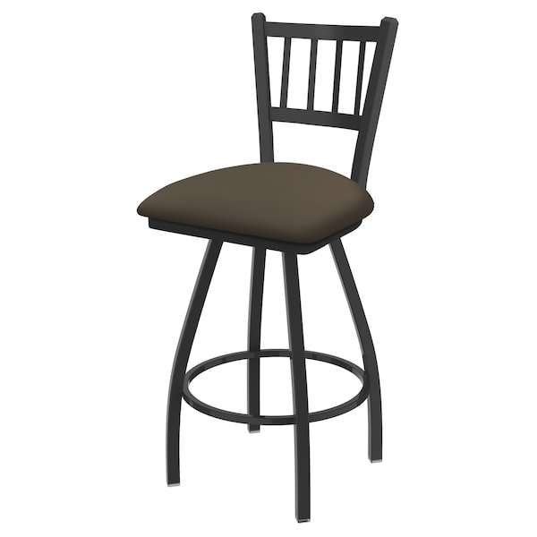 36" Swivel Bar Stool, Pewter Finish, Canter Earth Seat